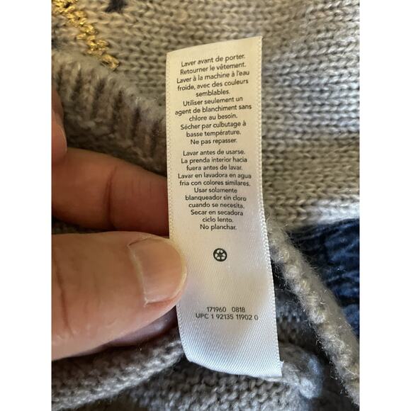 OshKosh B'gosh Fair Isle Cardigan Sweater Baby 3-6m Nordic Hooded Toggle Closure - Picture 8 of 10